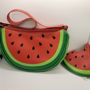 Vintage Paul Frank Watermelon Purse Bag and Coin Wallet